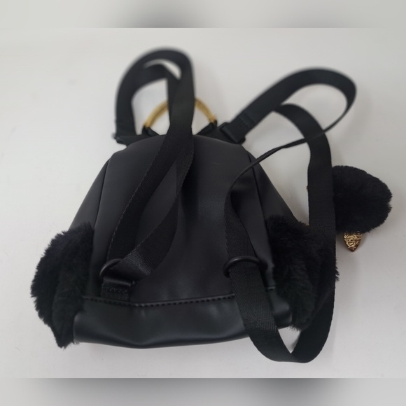 NWOT Kendall & Kylie Mini Backpack Black Faux Fur Faux Leather - Picture 5 of 6